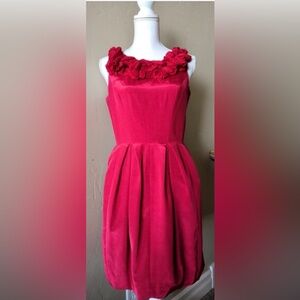 Taylor Christmas Red Sleeveless cocktail Dress